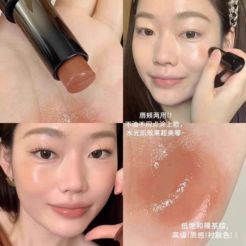 推用荐水光常清透低WZD饱和度裸粉日裸红色滋润口唇膏多棒腮红