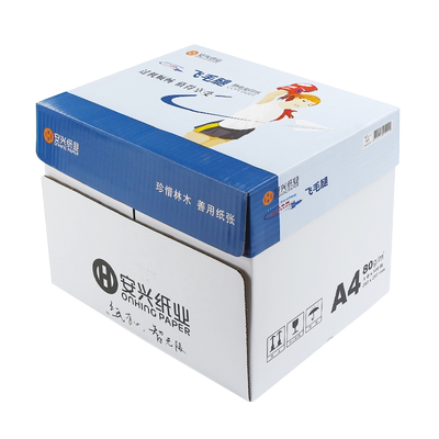 飞毛腿复印纸整箱a4纸双面打印纸a480g用纸加厚家用打印白纸草稿纸500张啊4阿4纸aa4批发办公用品文具大全