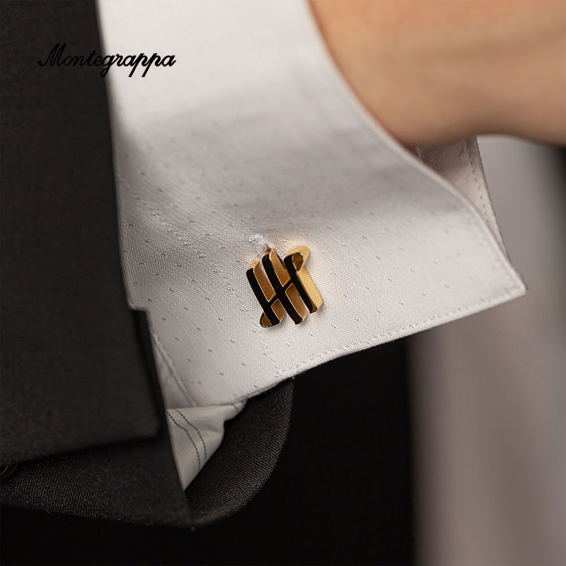 Montegrappa/万特佳礼服扣袖扣宴会轻奢婚礼衬衫扣黑白袖口扣袖钉
