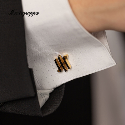 Montegrappa/万特佳礼服扣袖扣宴会轻奢婚礼衬衫扣黑白袖口扣袖钉