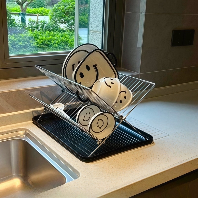 【居家好物】碗碟收纳架沥水碗架台面大容量厨房置物架碗盘架收纳