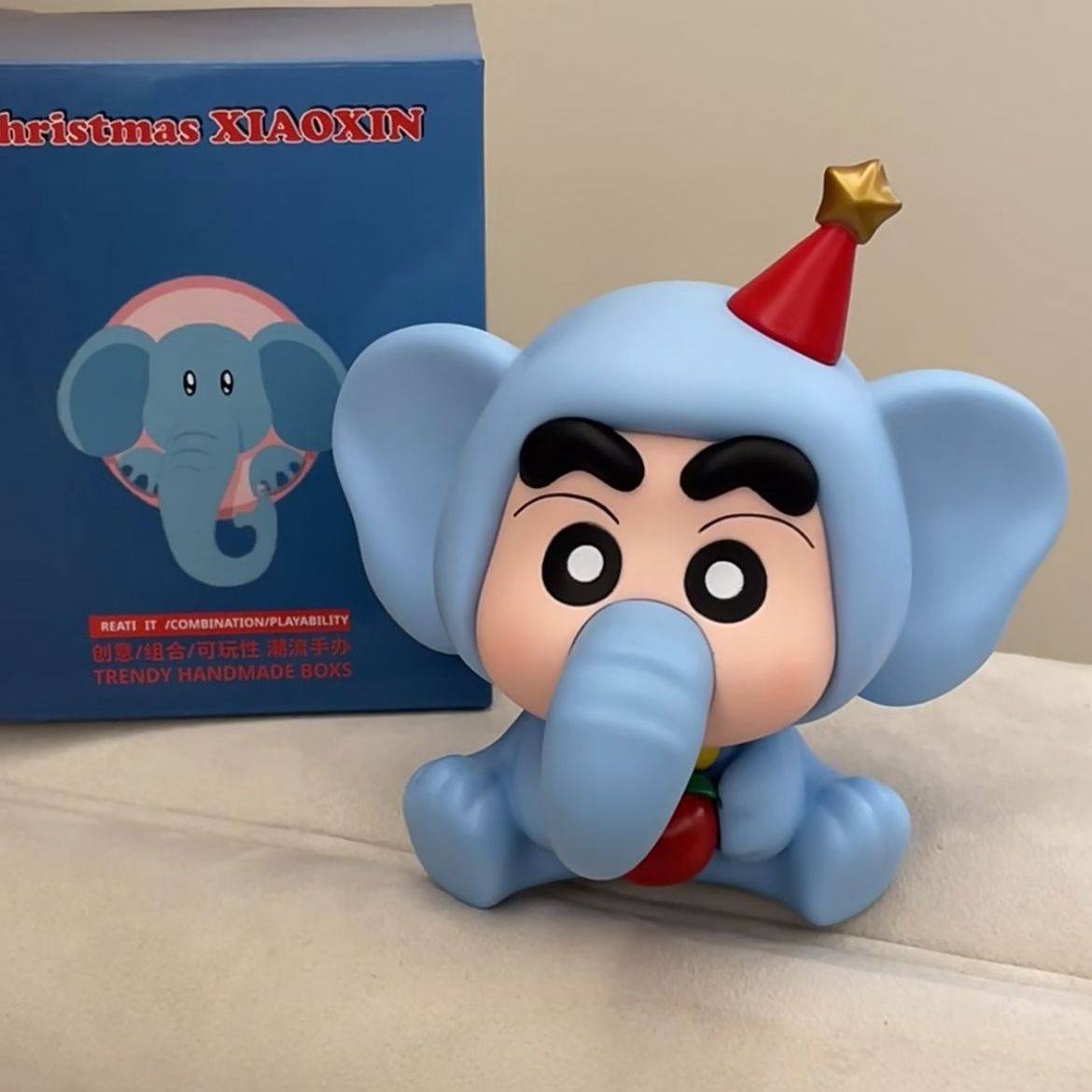 大象蜡笔小新手办象由新生小新潮玩公仔创意车载桌面摆件玩具礼物,家居饰品,桌面摆件,淘宝优惠券,粉丝福利购,淘宝优惠卷