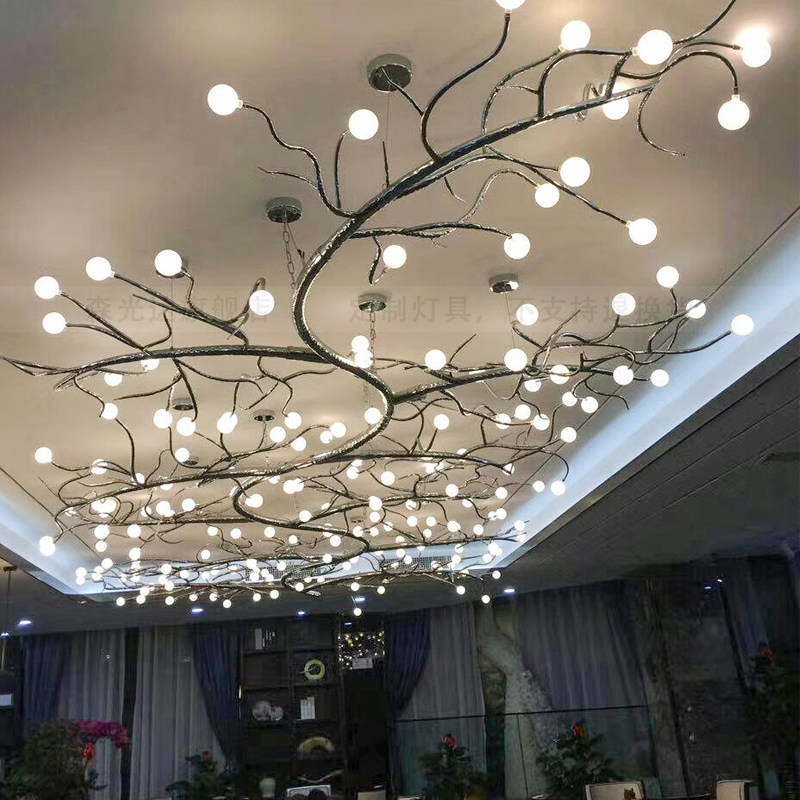 工程灯具定做大型工程灯宾馆别墅灯酒店大堂装饰大吊灯艺术玻璃灯