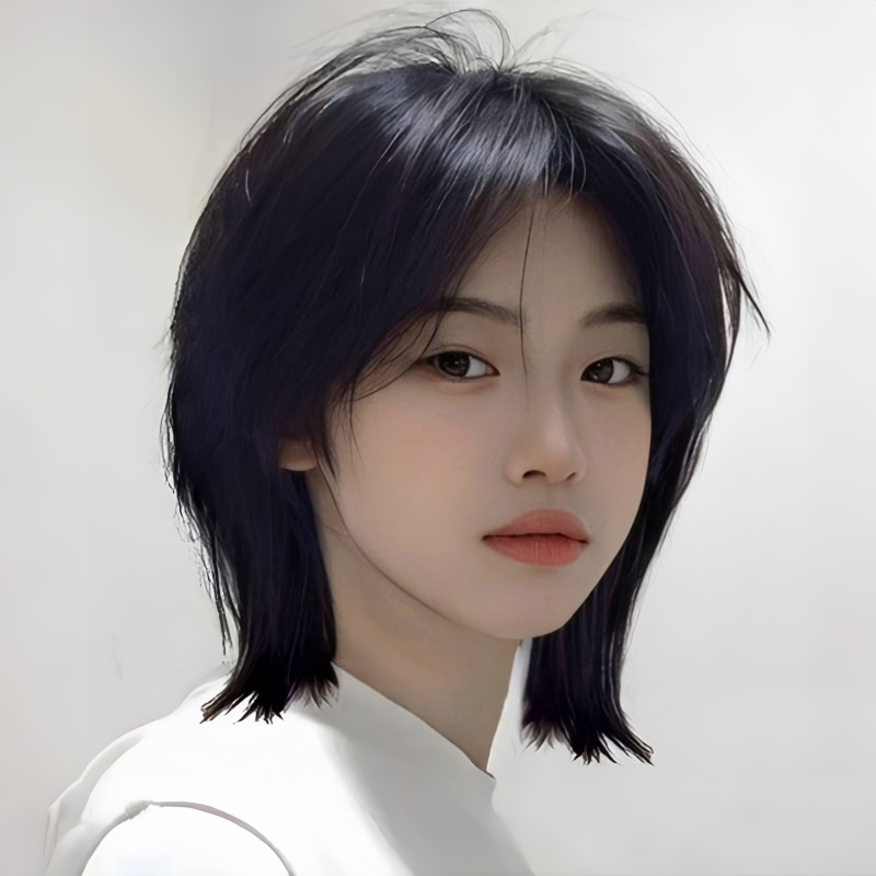 星程狼尾假发黑棕色网红日系帅气短发女自然时尚新款少年鲻鱼头