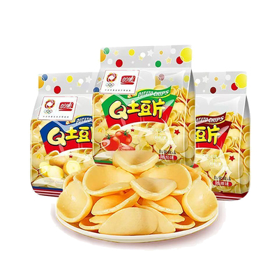 盼盼QQ土豆片105g膨化食品多口味袋装休闲零食家庭分享下午茶临期