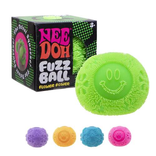 解压捏捏玩具NeeDoh Smile Fuzz Ball squishy慢回弹捏捏乐发泄球