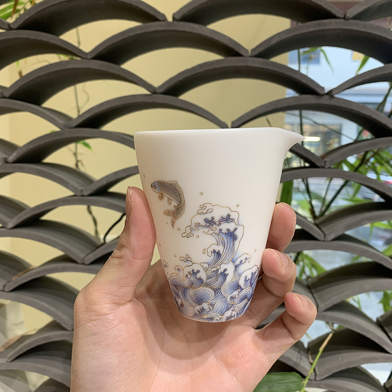 瓷语颠 德化陶瓷白瓷分茶器茶海公道杯公杯家用茶具配件