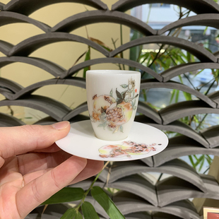 瓷语颠渡景山房陶瓷白瓷功夫茶具茶杯个人杯主人杯单杯家用