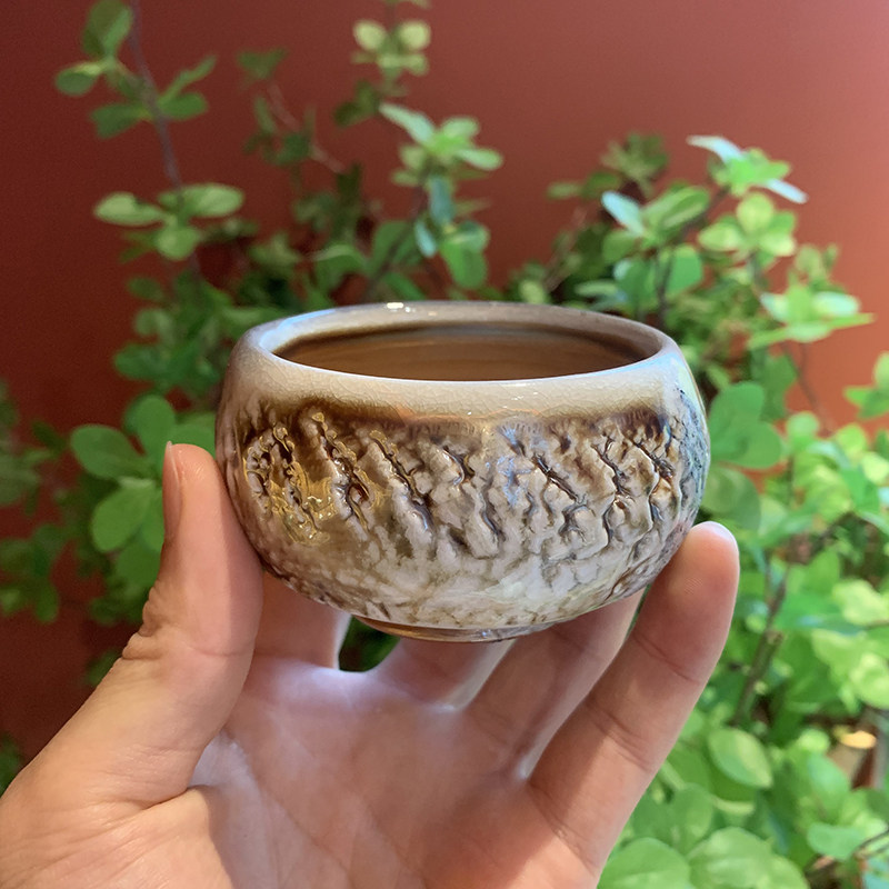 瓷语颠柴烧茶杯子功夫茶具主人杯品茗杯单杯家用陶瓷茶盏