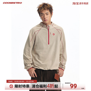 T恤 潮牌卫衣男撞色吸睛舒适透气巴塔细条面料长袖 CoosRetro 秋季