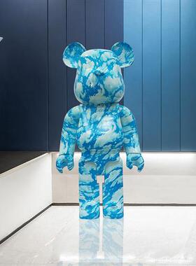 可爱暴力熊公仔玻璃钢摆件客厅电视柜室内装饰网红动物熊落地摆件