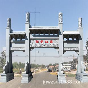 墓地石雕楼门图片大全湖北祠堂石楼门哪里卖广东石头楼门多少钱