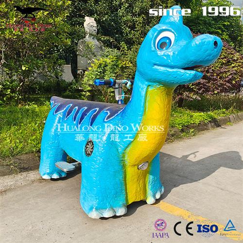 圣诞节公园广场亲子游乐恐龙电动跑跑小车工厂定制机械腕龙模型