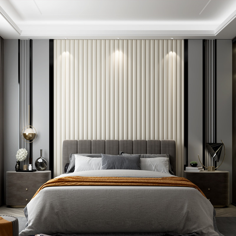 主卧室硬包背景墙沙发客厅床电视轻奢简约现代软包定制护墙板包邮