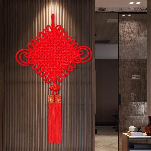 中国结挂件客厅高档挂饰背景墙玄关大号春节2026新年平安节挂件