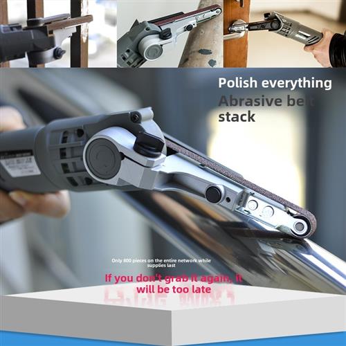 手持式电动砂带机调速台式小型迷你抛光机多功能砂纸磨床砂锉木工