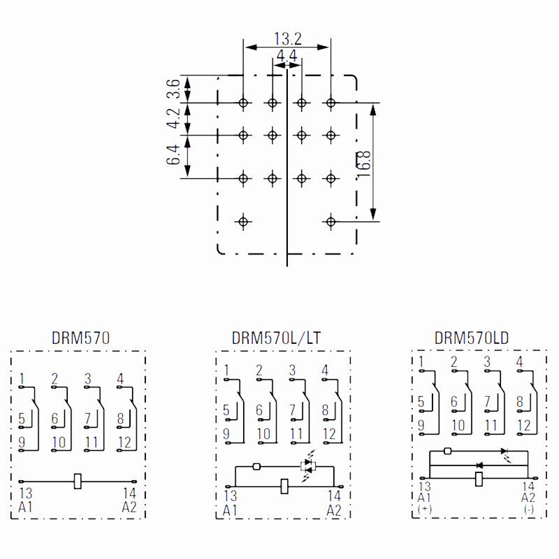 5A魏德米勒DRM570110LT中间继电器DRM570220LT AU四组DRM570048LT