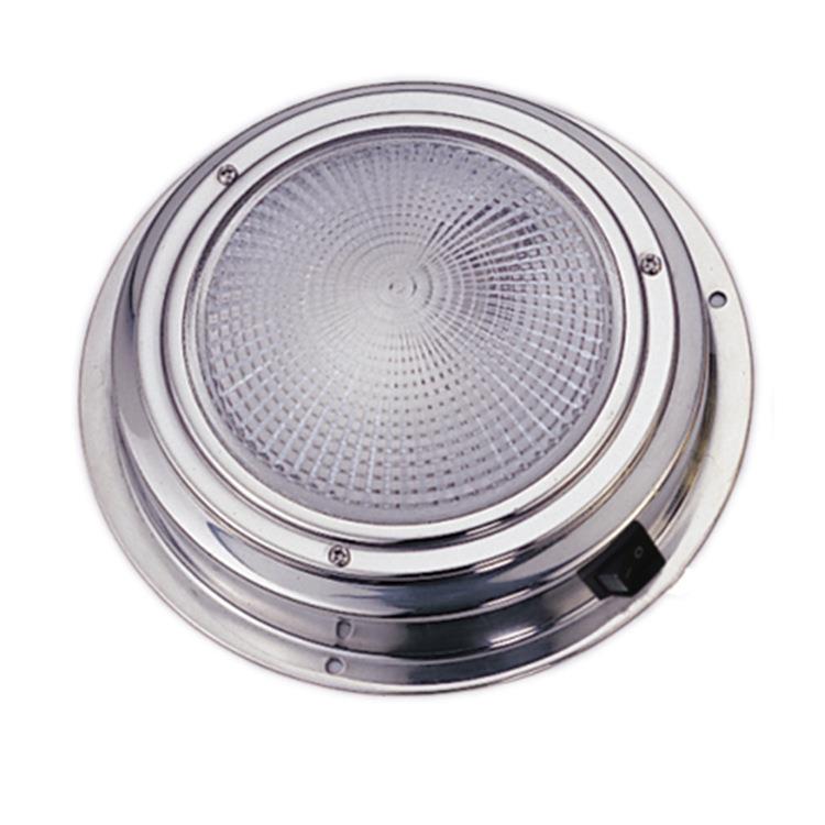 船灯 游艇船房车用 led不锈钢天花灯圆吸顶灯室内灯 4英寸 12V