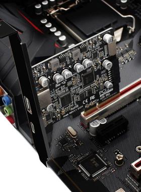PCIe3.0转USB3.2 10G后置A口 TypeC前置TypeE 19P20P全接口扩展卡