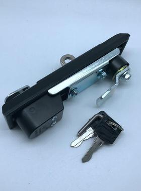 MS834-11G黑色带挂平面锁，电柜门锁，开关柜门锁，机箱机柜锁