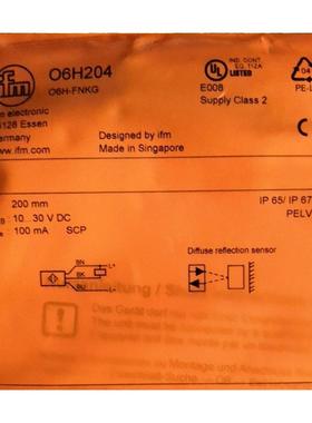 全新原装IFM德国易福门 镜面反射传感器O6P204 O6P-FNKG