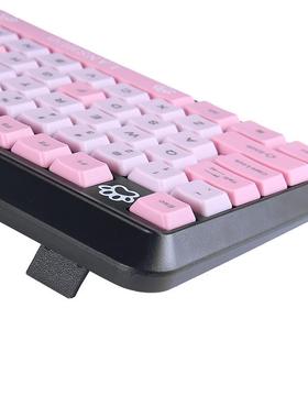粉色可爱有线键盘超薄静音黑色卡通家用笔记本电脑USB防水键盘