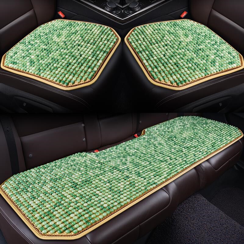 汽车坐垫夏季单片凉垫三件套座垫单个屁屁垫通风透气后座垫子木珠