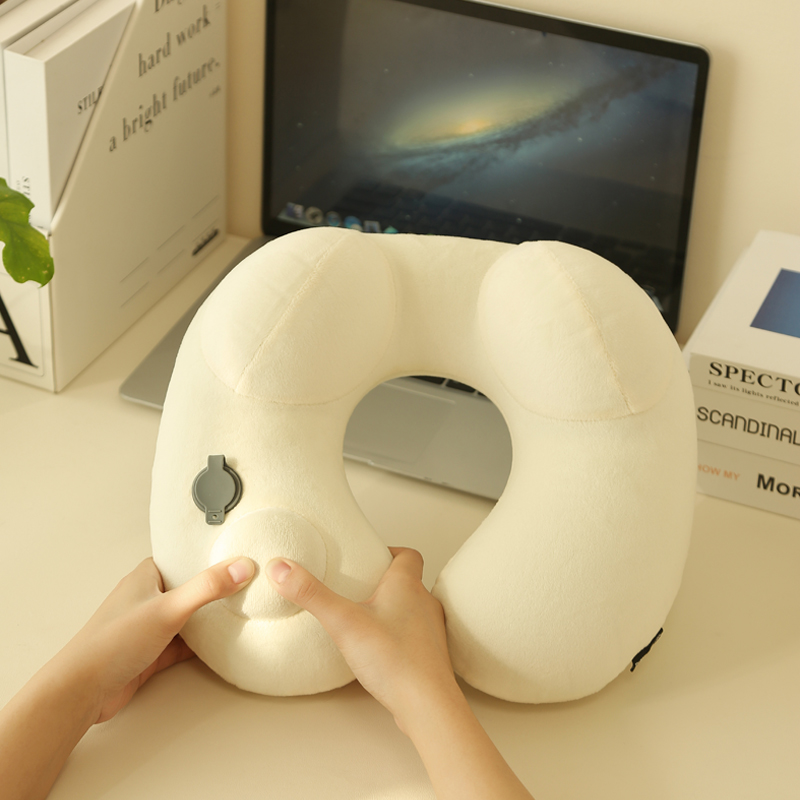 按压充气u型枕旅行必备神器