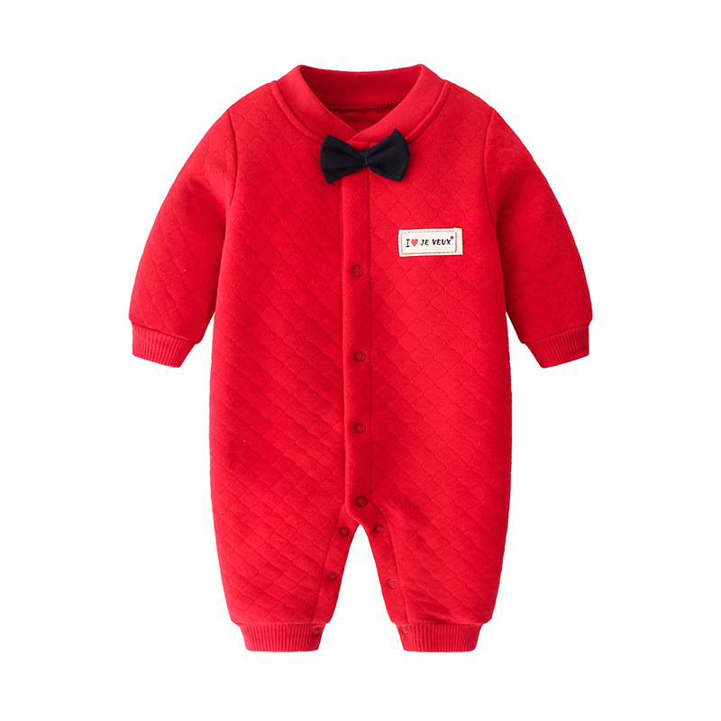 新生纯棉连体衣宝宝保暖爬服