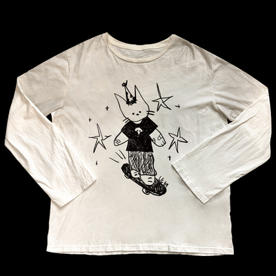 网络流浪汉涂鸦喷绘原创滑板线稿gyaru萌Moe嬉皮士Hippies脏脏T恤