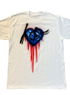 Graffiti spray painting涂鸦喷绘gyaru PUNK hiphop shirt短袖