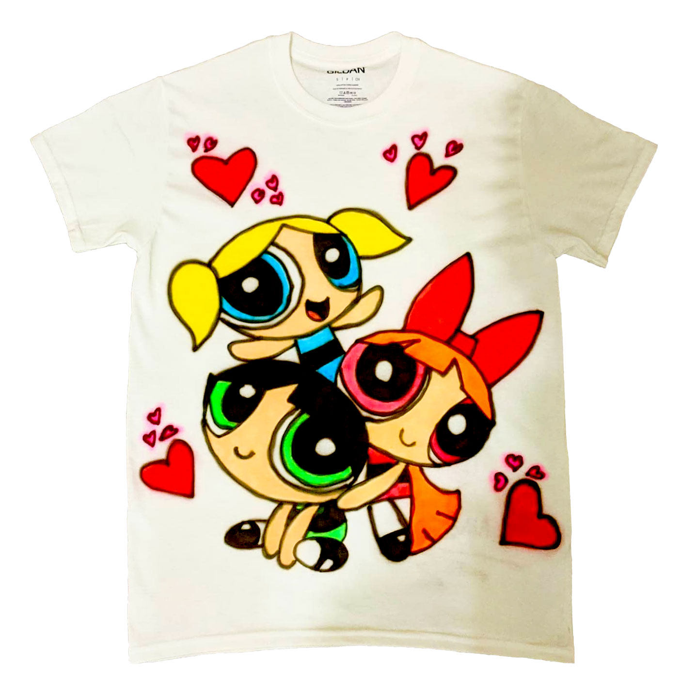 飞天小女警The Powerpuff Girls滑板unisex kawaii Comic短袖rare