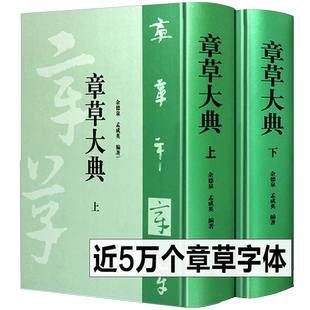 精装2册】章草大典 上下册 章草书法字典收录5万个字体大全碑刻墨迹简牍中国草书书法字典大全繁体字成人入门技法工具书籍河南美术