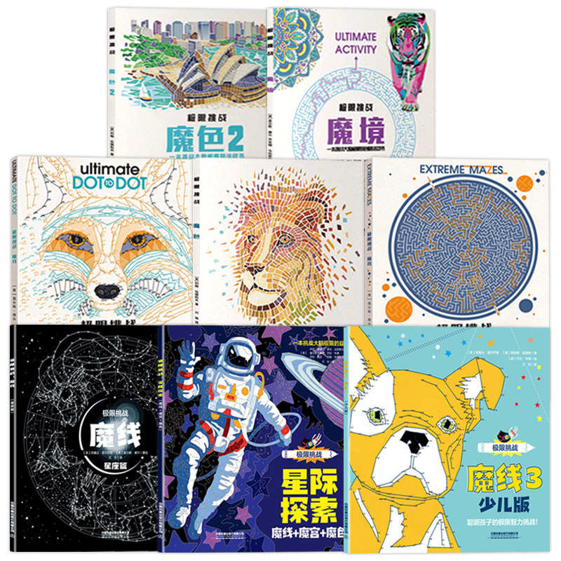 【zui强大脑于湛力荐】极限挑战魔宫 魔线8岁以上儿童脑力记忆力逻辑思维培养左右脑开发智力找不同走迷宫连线 烧脑益智图书籍