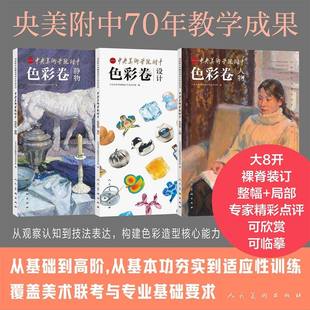 中央美术学院附中色彩卷静物+人物+设计【3册可选】绘画人民美术出版社美院附中校藏优秀学生作品丛书临摹学习色彩卷静物人物设计