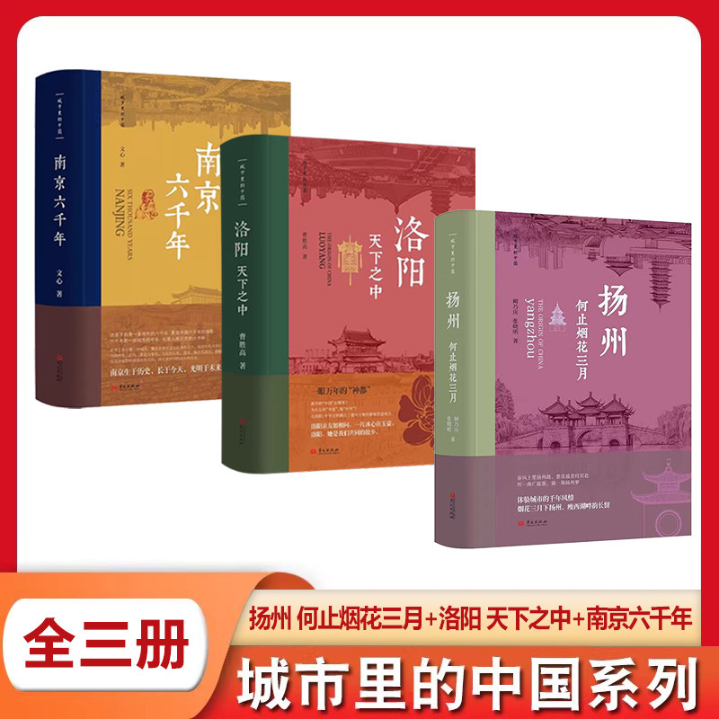 城市里的中国系列 全3册 扬州 何止烟花三月+洛阳 天下之中+南京六千年 曹胜高 文心 中国文化 洛阳 中国古代史 城市传记 华文图片