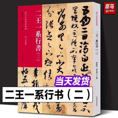 正版 二王一系行书（二）历代法帖风格类编楼兰残纸二王尺牍米芾尺毒碑帖介绍繁体旁注行书毛笔书法字帖附名家临摹 河南美术出版社