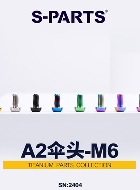 S-PARTS钛合金螺丝 A2伞头m6*12/18/30mm山地公路车碗组夹器斯坦