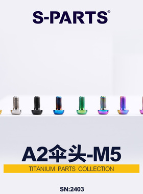 S-PARTS 钛合金 碟片螺丝A2伞头m5*10/14山地车公路车水壶架斯坦