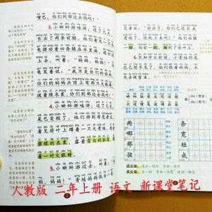 2025秋新课堂笔记 二年级上册语文课文原文讲解批注生字注音组词一类二类字近反义词课前预习教材解读学霸笔记教案教辅 视频讲解