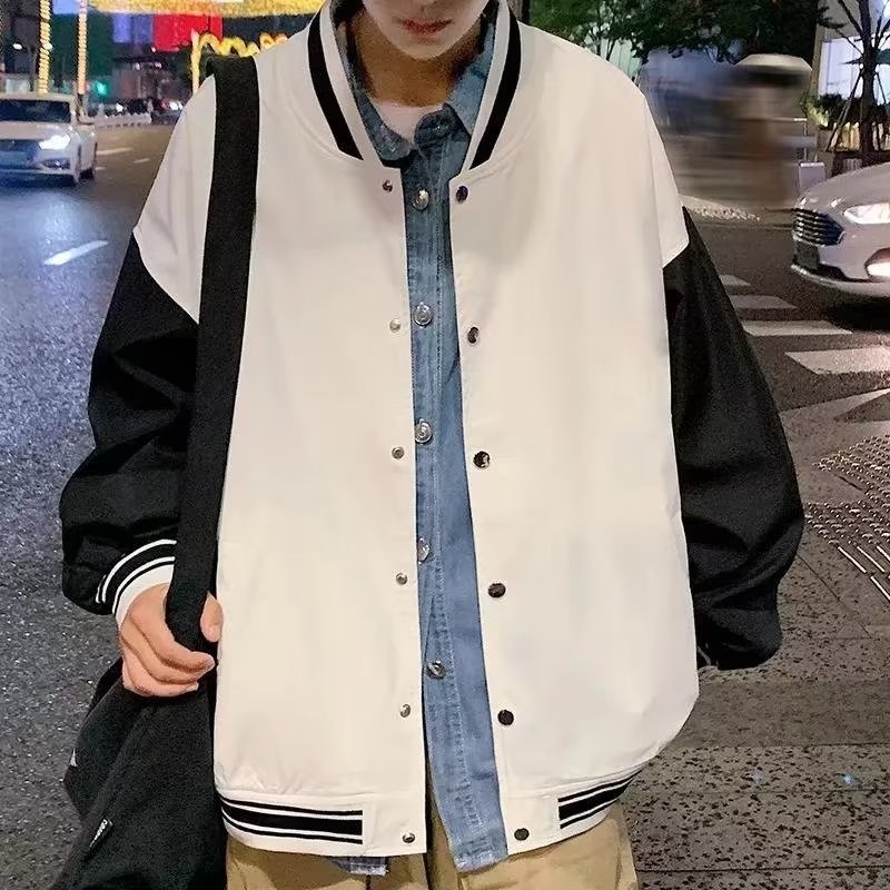 腰果花棒球服外套男夏季薄款潮牌ins宽松vintage复古运动夹克潮美