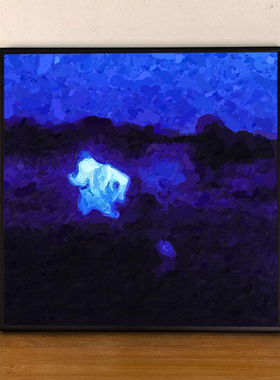 Daniel caesar周边 油画风格 音乐专辑封面R&B欧美说唱摆台装饰画