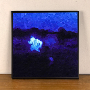 Daniel caesar周边 油画风格 音乐专辑封面R&B欧美说唱摆台装饰画