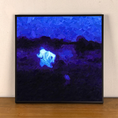 Daniel caesar周边 油画风格 音乐专辑封面R&B欧美说唱摆台装饰画