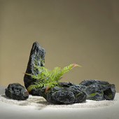 园林绿化植物景观装 模拟石景观室内软装 饰造型假山石道具套装 饰摆