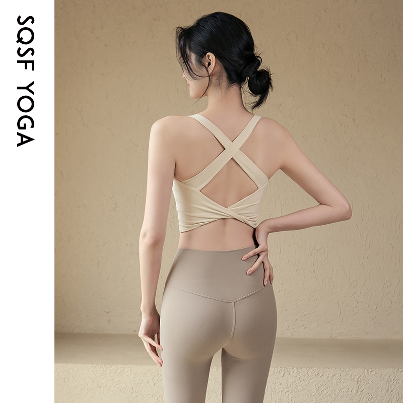 SQSF夏季交叉美背防下垂运动内衣