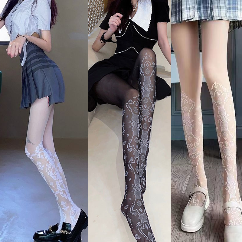 三坑潮袜辣妹黑丝袜超薄连裤袜