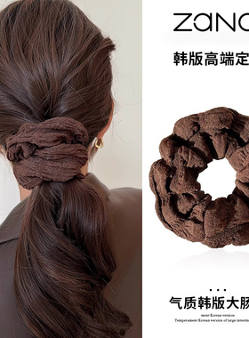 韩版气质大肠发圈女2026新款发绳高级感头绳加粗扎头皮筋黑色头饰