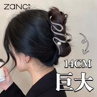 高级感轻奢风小众设计发夹女后脑勺大号抓夹女头饰 鲨鱼夹2025新款