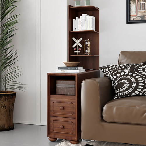 格森堡美式乡村有灯木面转角角柜